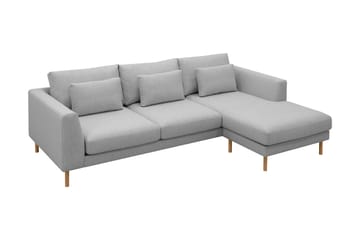 Florenz 3-sits Högervänd L-formad Divansoffa i Tyg - Ljusgrå - Products - Möbler - Soffa - Divansoffa & schäslongsoffa - 3 sits soffa med divan