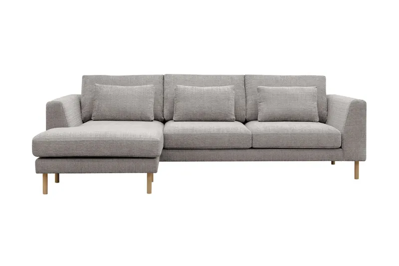 Florenz 3-sits Soffa med Divan Vänster - Ljusgrå - Products - Möbler - Soffa - Divansoffa & schäslongsoffa - 3 sits soffa med divan