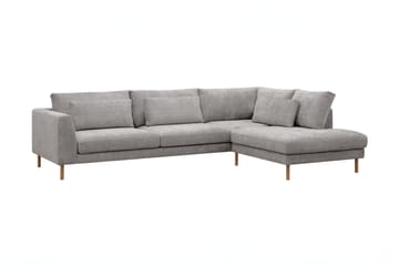 Florenz 4-sits Högervänd L-formad Schäslongsoffa i Chenille - Ljusgrå - Products - Möbler - Soffa - Divansoffa & schäslongsoffa - 4 sits soffa med divan