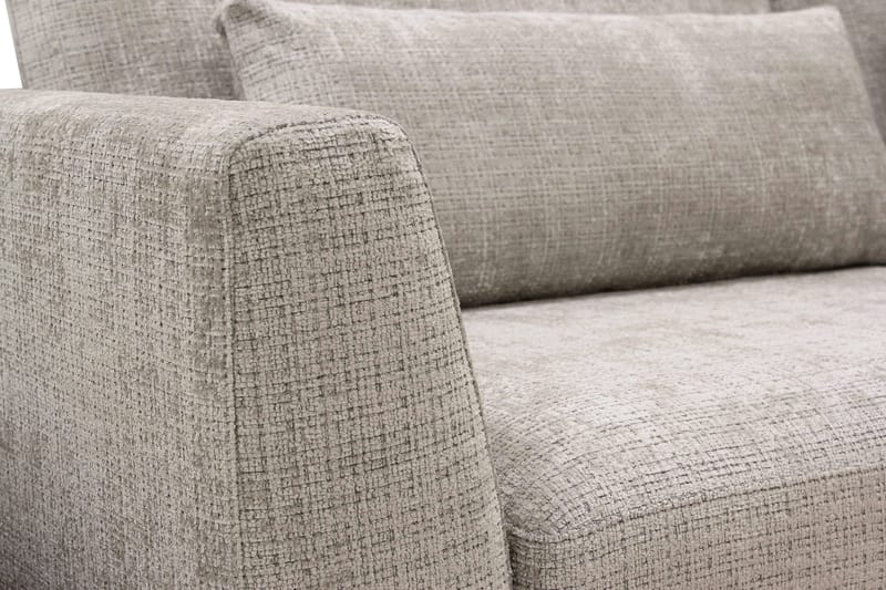 Florenz 4-sits Högervänd L-formad Schäslongsoffa i Tyg - Grå / Beige - Products - Möbler - Soffa - Divansoffa & schäslongsoffa - 4 sits soffa med divan