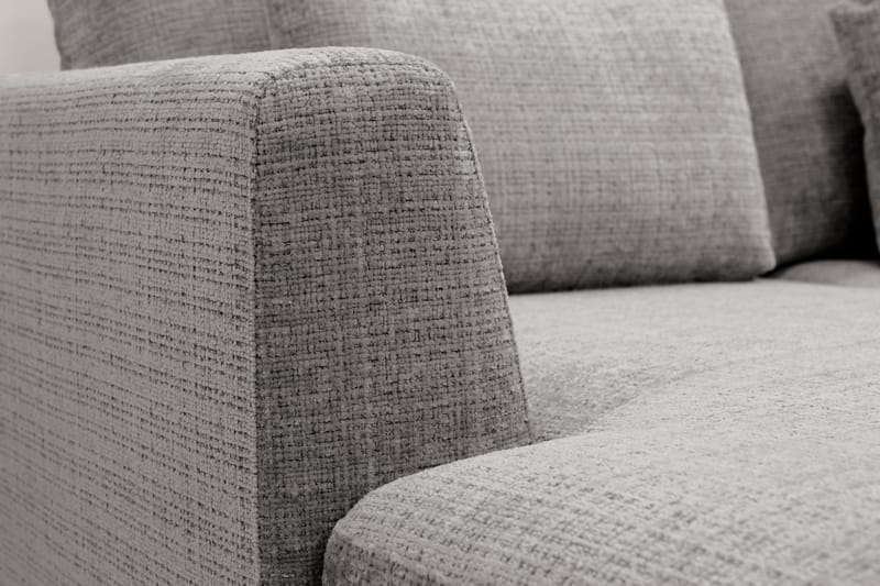 Florenz 4-sits Högervänd U-formad Soffa med Divan och Schäslong i Chenille - Ljusgrå - Products - Möbler - Soffa - Divansoffa & schäslongsoffa - 4 sits soffa med divan