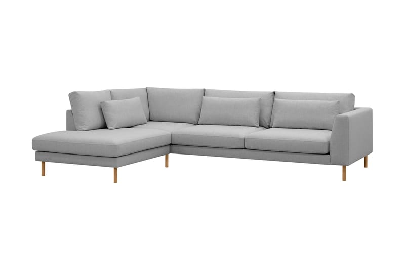 Florenz 4-sits Vänstervänd L-formad Schäslongsoffa i Tyg - Ljusgrå - Products - Möbler - Soffa - Divansoffa & schäslongsoffa - 4 sits soffa med divan