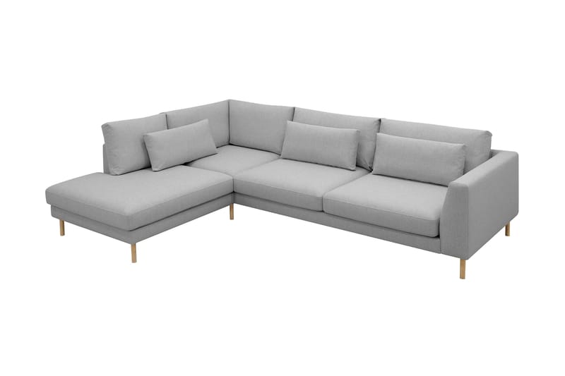 Florenz 4-sits Vänstervänd L-formad Schäslongsoffa i Tyg - Ljusgrå - Products - Möbler - Soffa - Divansoffa & schäslongsoffa - 4 sits soffa med divan