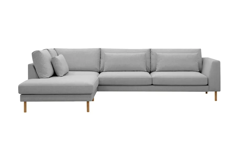 Florenz 4-sits Vänstervänd L-formad Schäslongsoffa i Tyg - Ljusgrå - Products - Möbler - Soffa - Divansoffa & schäslongsoffa - 4 sits soffa med divan