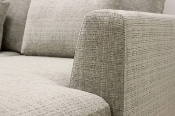 Florenz 4-sits Vänstervänd U-formad Soffa med Divan och Schäslong i Chenille - Grå / Beige - Products - Möbler - Soffa - Divansoffa & schäslongsoffa - 4 sits soffa med divan