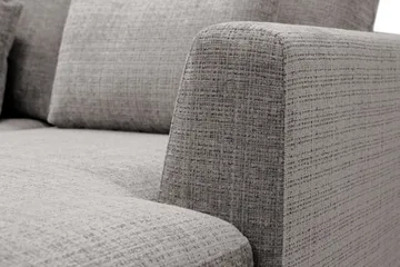 Florenz 4-sits Vänstervänd U-formad Soffa med Divan och Schäslong i Chenille - Ljusgrå - Products - Möbler - Soffa - Divansoffa & schäslongsoffa - 4 sits soffa med divan