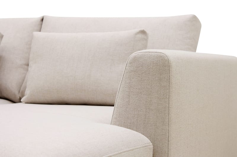Florenz 4-sits Vänstervänd U-formad Soffa med Divan och Schäslong i Tyg - Beige - Products - Möbler - Soffa - Divansoffa & schäslongsoffa - 4 sits soffa med divan