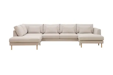 Florenz 4-sits Vänstervänd U-formad Soffa med Divan och Schäslong i Tyg