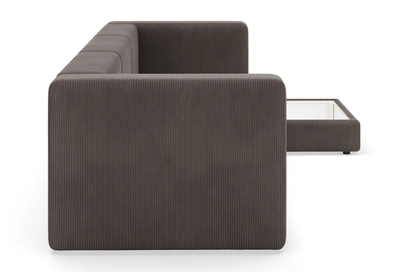Hagblom 4-sits Divansoffa med Förvaring Vändbar - Brun - Products - Möbler - Soffa - Divansoffa & schäslongsoffa - 4 sits soffa med divan