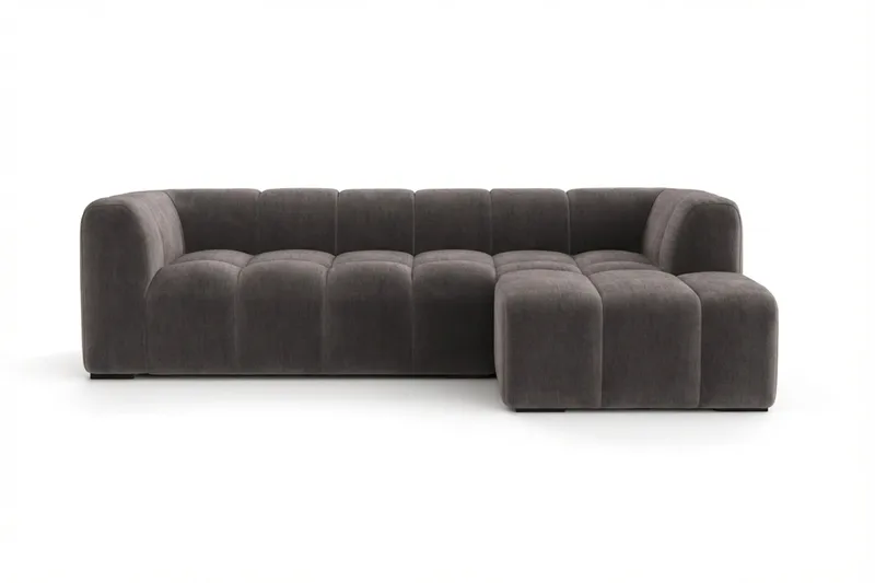 Marlow 3-sits Bubblig Divansoffa höger, Grå