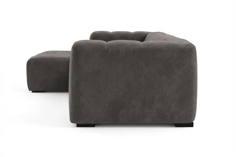 Marlow 3-sits Bubblig Divansoffa vänster - Grå - Products - Möbler - Soffa - Divansoffa & schäslongsoffa - 3 sits soffa med divan