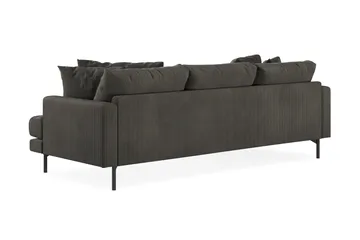 Menard 3-sits Vänstervänd L-formad Divansoffa i Manchester - Mörkgrå - Products - Möbler - Soffa - Divansoffa & schäslongsoffa - 3 sits soffa med divan