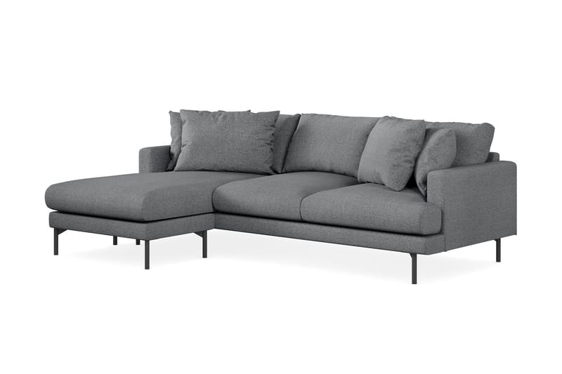 Menard 3-sits Vänstervänd L-formad Divansoffa i Tyg - Mörkgrå - Products - Möbler - Soffa - Divansoffa & schäslongsoffa - 3 sits soffa med divan