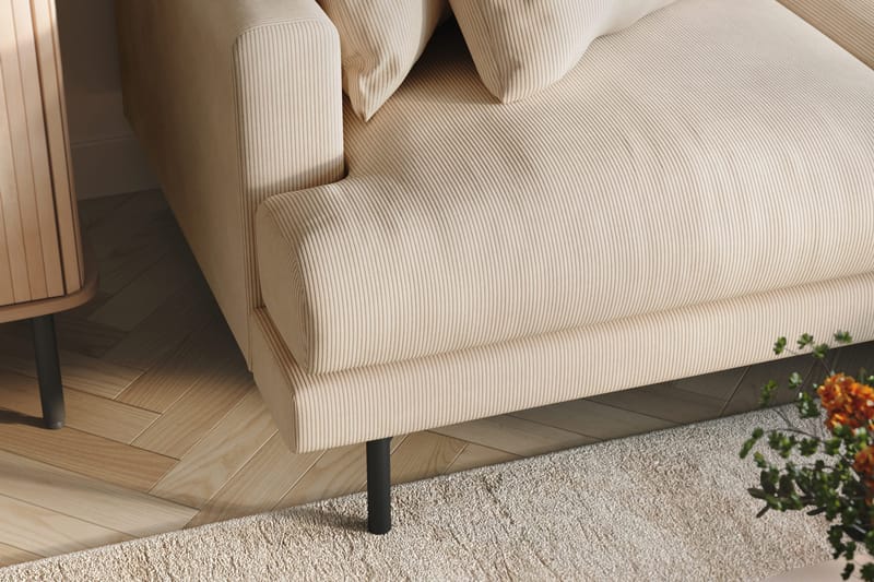 Menard 4-sits Högervänd L-formad Divansoffa i Manchester - Beige - Products - Möbler - Soffa - Divansoffa & schäslongsoffa - 4 sits soffa med divan