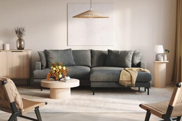 Menard 4-sits Högervänd L-formad Divansoffa i Manchester - Grå - Products - Möbler - Soffa - Divansoffa & schäslongsoffa - 4 sits soffa med divan