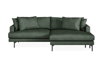 Menard 4-sits Högervänd L-formad Divansoffa i Manchester - Grön - Products - Möbler - Soffa - Divansoffa & schäslongsoffa - 4 sits soffa med divan