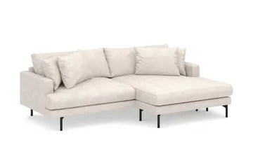 Menard 4-sits Högervänd L-formad Divansoffa i Tyg - Beige - Products - Möbler - Soffa - Divansoffa & schäslongsoffa - 4 sits soffa med divan