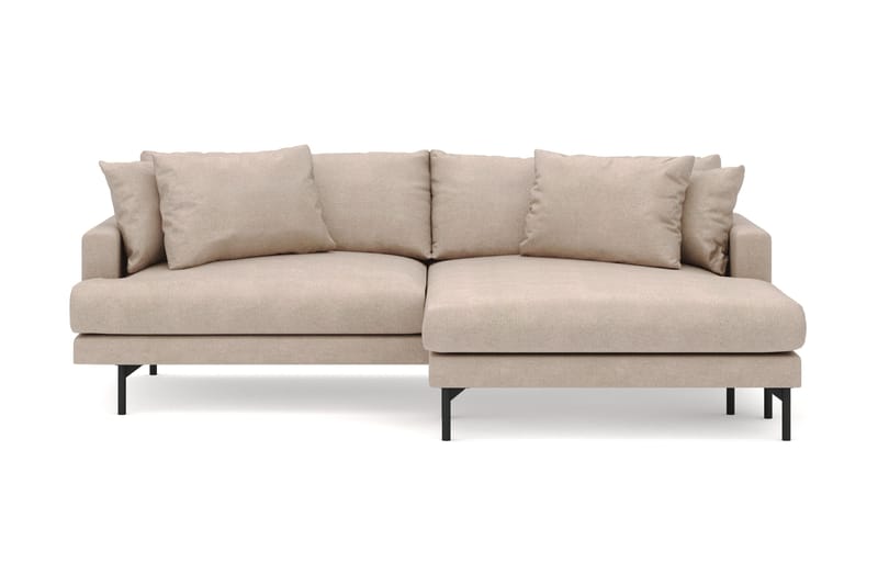 Menard 4-sits Högervänd L-formad Divansoffa i Tyg - Beige - Products - Möbler - Soffa - Divansoffa & schäslongsoffa - 4 sits soffa med divan