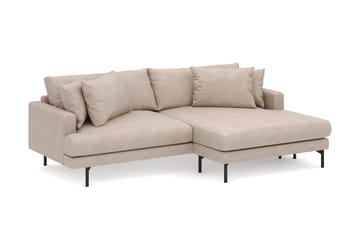 Menard 4-sits Högervänd L-formad Divansoffa i Tyg - Beige - Products - Möbler - Soffa - Divansoffa & schäslongsoffa - 4 sits soffa med divan