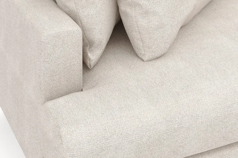 Menard 4-sits Högervänd L-formad Divansoffa i Tyg - Beige - Products - Möbler - Soffa - Divansoffa & schäslongsoffa - 4 sits soffa med divan