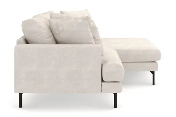 Menard 4-sits Högervänd L-formad Divansoffa i Tyg - Beige - Products - Möbler - Soffa - Divansoffa & schäslongsoffa - 4 sits soffa med divan