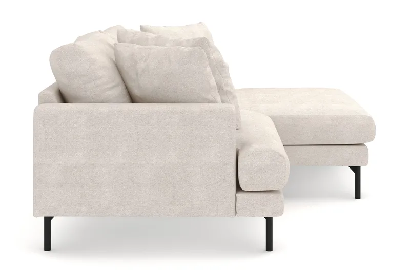 Menard 4-sits Högervänd L-formad Divansoffa i Tyg - Beige - Products - Möbler - Soffa - Divansoffa & schäslongsoffa - 4 sits soffa med divan