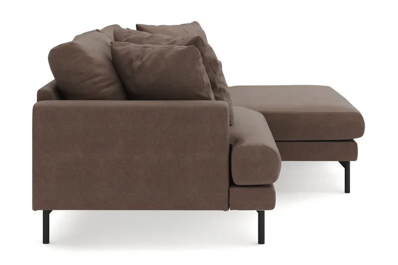 Menard 4-sits Högervänd L-formad Divansoffa i Tyg - Brun - Products - Möbler - Soffa - Divansoffa & schäslongsoffa - 4 sits soffa med divan