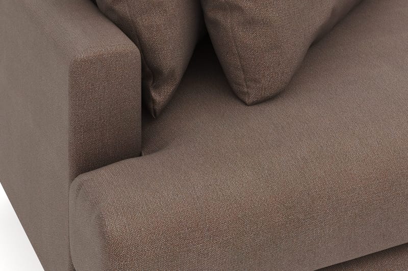 Menard 4-sits Högervänd L-formad Divansoffa i Tyg - Brun - Products - Möbler - Soffa - Divansoffa & schäslongsoffa - 4 sits soffa med divan