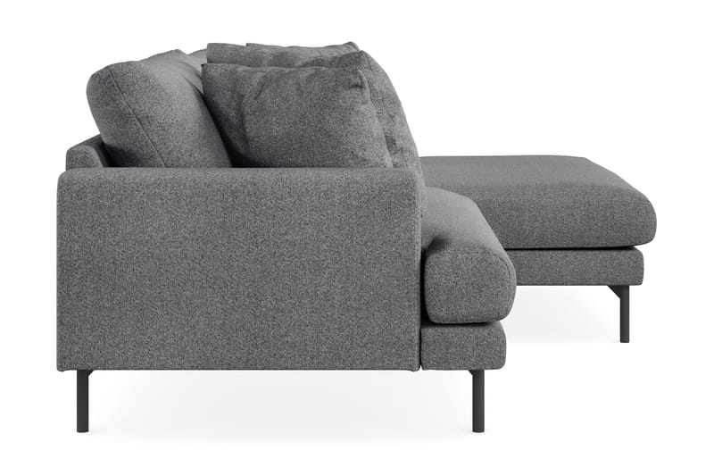 Menard 4-sits Högervänd L-formad Divansoffa i Tyg - Mörkgrå - Products - Möbler - Soffa - Divansoffa & schäslongsoffa - 4 sits soffa med divan