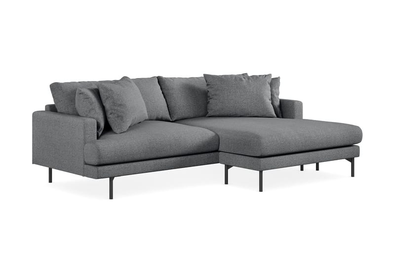 Menard 4-sits Högervänd L-formad Divansoffa i Tyg - Mörkgrå - Products - Möbler - Soffa - Divansoffa & schäslongsoffa - 4 sits soffa med divan