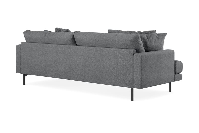 Menard 4-sits Högervänd L-formad Divansoffa i Tyg - Mörkgrå - Products - Möbler - Soffa - Divansoffa & schäslongsoffa - 4 sits soffa med divan