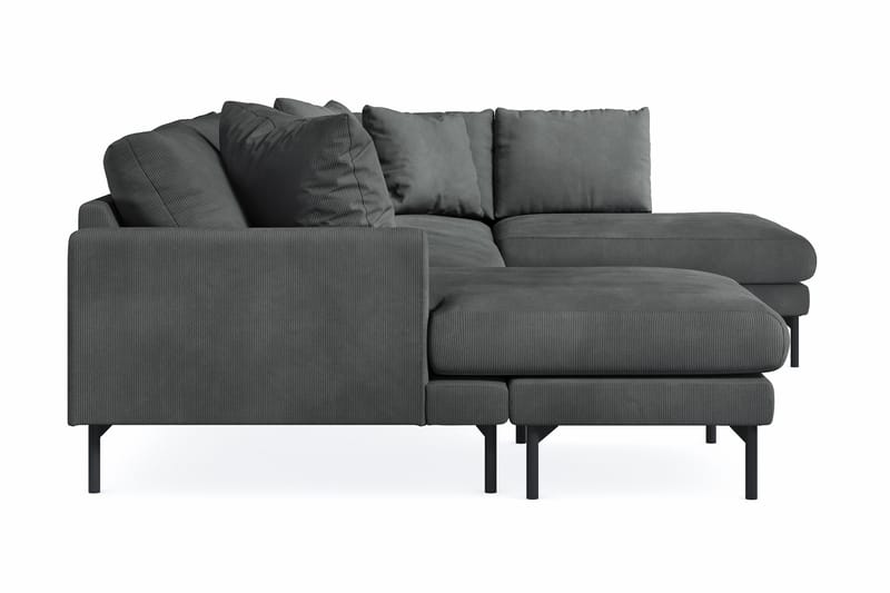 Menard 4-sits Högervänd Stor U-formad Djup Soffa med Divan och Schäslong i Manchester - Grå - Products - Möbler - Soffa - Divansoffa & schäslongsoffa - 4 sits soffa med divan