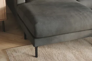 Menard 4-sits Högervänd Stor U-formad Djup Soffa med Divan och Schäslong i Manchester - Grå - Products - Möbler - Soffa - Divansoffa & schäslongsoffa - 4 sits soffa med divan