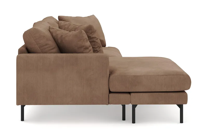 Menard 4-sits Vänstervänd L-formad Divansoffa i Manchester - Brun - Products - Möbler - Soffa - Divansoffa & schäslongsoffa - 4 sits soffa med divan
