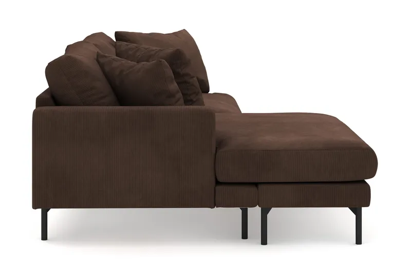 Menard 4-sits Vänstervänd L-formad Divansoffa i Manchester - Brun - Products - Möbler - Soffa - Divansoffa & schäslongsoffa - 4 sits soffa med divan