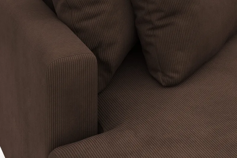 Menard 4-sits Vänstervänd L-formad Divansoffa i Manchester - Brun - Products - Möbler - Soffa - Divansoffa & schäslongsoffa - 4 sits soffa med divan