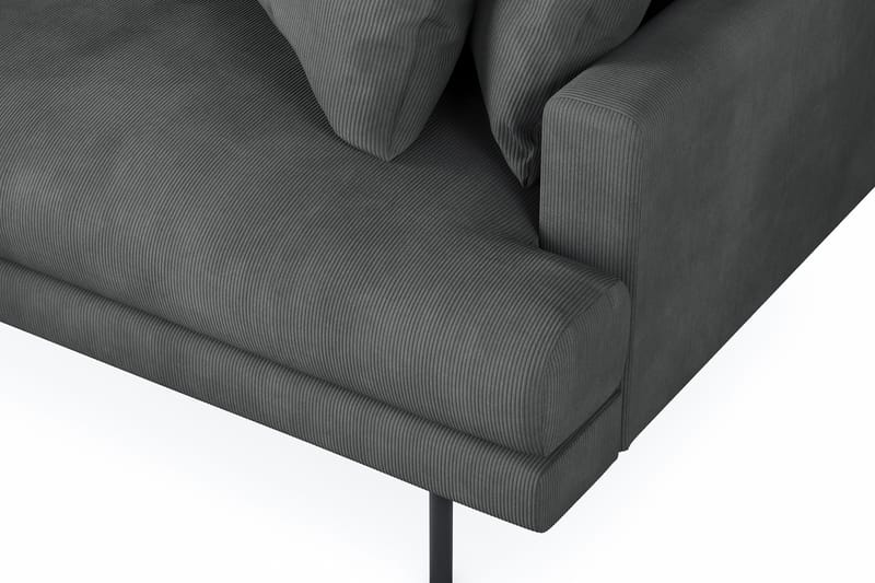 Menard 4-sits Vänstervänd L-formad Divansoffa i Manchester - Grå - Products - Möbler - Soffa - Divansoffa & schäslongsoffa - 4 sits soffa med divan