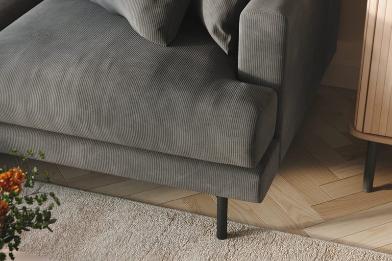 Menard 4-sits Vänstervänd L-formad Divansoffa i Manchester - Grå - Products - Möbler - Soffa - Divansoffa & schäslongsoffa - 4 sits soffa med divan
