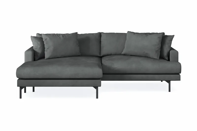 Menard 4-sits Vänstervänd L-formad Divansoffa i Manchester - Grå - Products - Möbler - Soffa - Divansoffa & schäslongsoffa - 4 sits soffa med divan