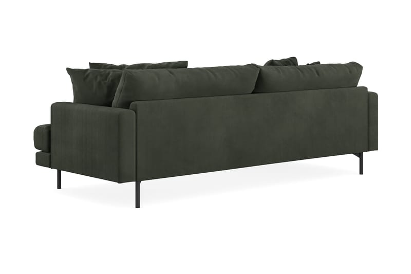Menard 4-sits Vänstervänd L-formad Divansoffa i Manchester - Mörkgrön - Products - Möbler - Soffa - Divansoffa & schäslongsoffa - 4 sits soffa med divan