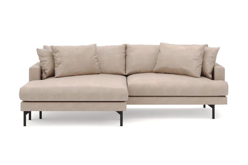 Menard 4-sits Vänstervänd L-formad Divansoffa i Tyg - Beige - Products - Möbler - Soffa - Divansoffa & schäslongsoffa - 4 sits soffa med divan
