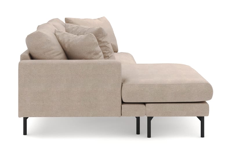 Menard 4-sits Vänstervänd L-formad Divansoffa i Tyg - Beige - Products - Möbler - Soffa - Divansoffa & schäslongsoffa - 4 sits soffa med divan