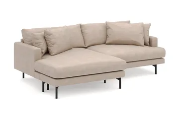 Menard 4-sits Vänstervänd L-formad Divansoffa i Tyg - Beige - Products - Möbler - Soffa - Divansoffa & schäslongsoffa - 4 sits soffa med divan