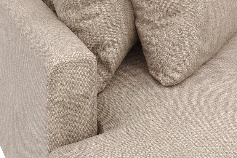 Menard 4-sits Vänstervänd L-formad Divansoffa i Tyg - Beige - Products - Möbler - Soffa - Divansoffa & schäslongsoffa - 4 sits soffa med divan
