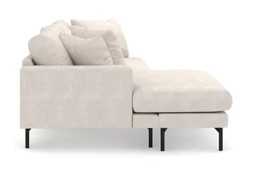 Menard 4-sits Vänstervänd L-formad Divansoffa i Tyg - Beige - Products - Möbler - Soffa - Divansoffa & schäslongsoffa - 4 sits soffa med divan