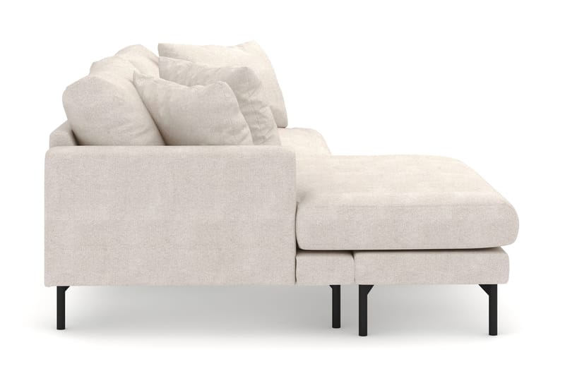 Menard 4-sits Vänstervänd L-formad Divansoffa i Tyg - Beige - Products - Möbler - Soffa - Divansoffa & schäslongsoffa - 4 sits soffa med divan
