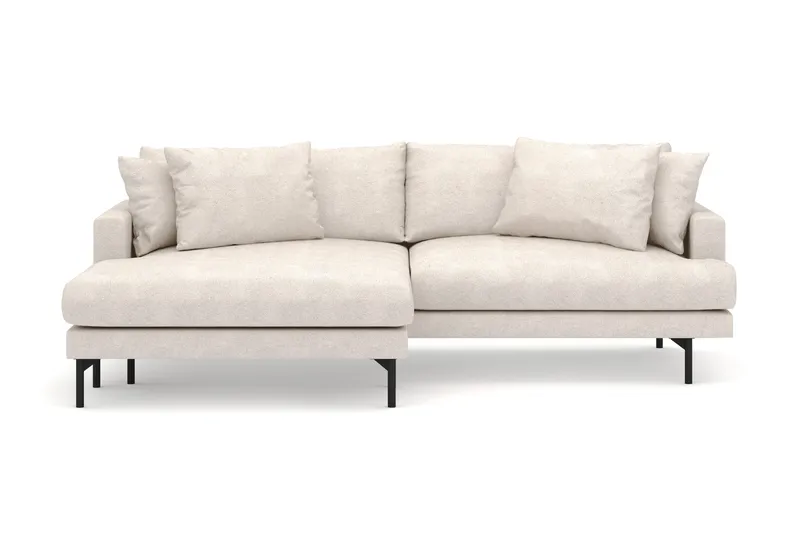 Menard 4-sits Vänstervänd L-formad Divansoffa i Tyg - Beige - Products - Möbler - Soffa - Divansoffa & schäslongsoffa - 4 sits soffa med divan