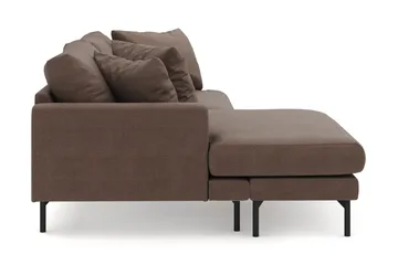 Menard 4-sits Vänstervänd L-formad Divansoffa i Tyg - Brun - Products - Möbler - Soffa - Divansoffa & schäslongsoffa - 4 sits soffa med divan