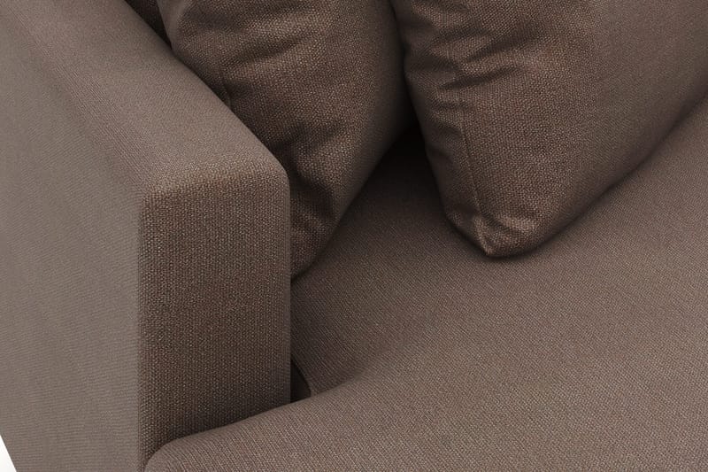 Menard 4-sits Vänstervänd L-formad Divansoffa i Tyg - Brun - Products - Möbler - Soffa - Divansoffa & schäslongsoffa - 4 sits soffa med divan