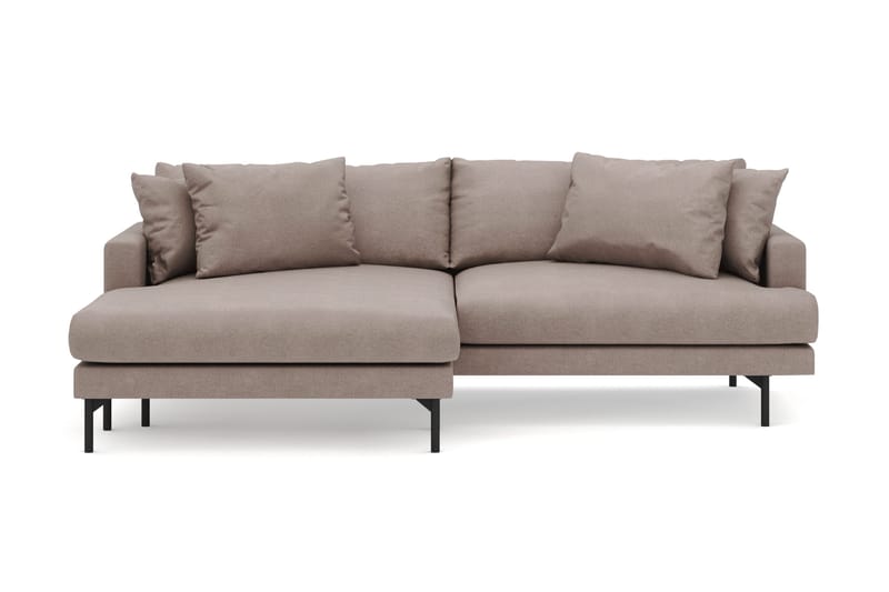Menard 4-sits Vänstervänd L-formad Divansoffa i Tyg - Brun - Products - Möbler - Soffa - Divansoffa & schäslongsoffa - 4 sits soffa med divan